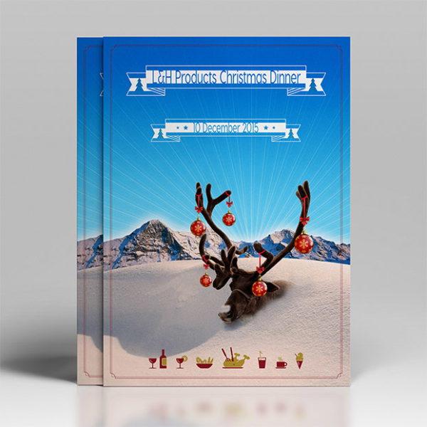 qda design portfolio: referenz print flyer design einladung weihnachtsessen
