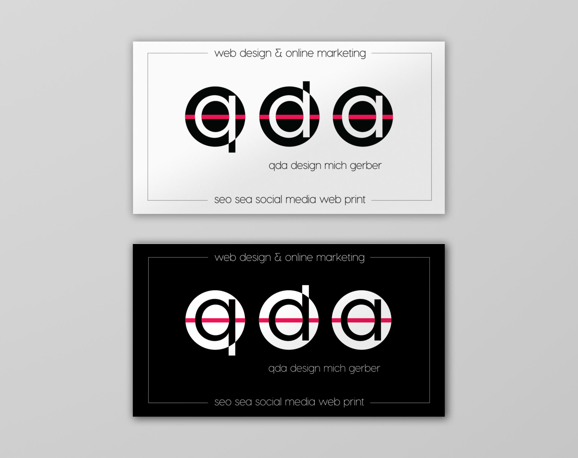 qda design logo qda design visitenkarte
