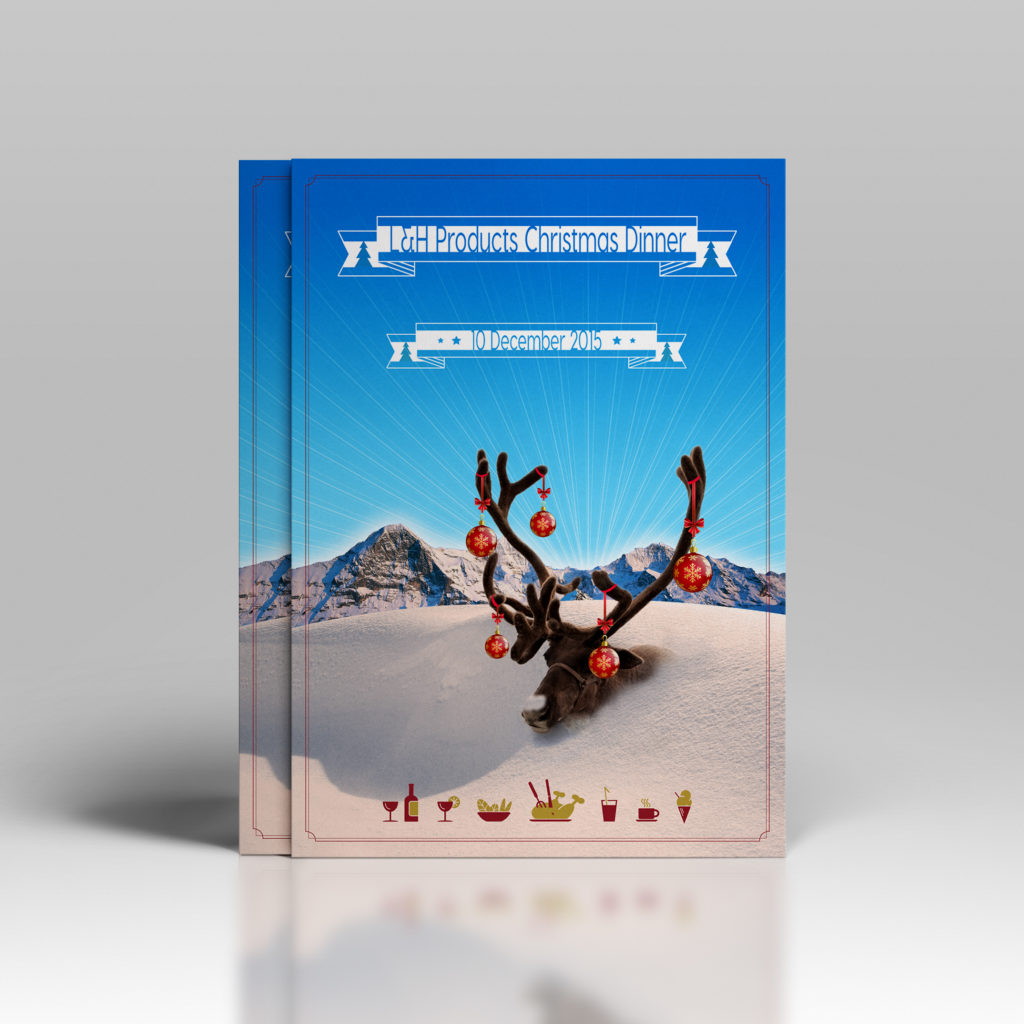 qda design portfolio: referenz print flyer design einladung weihnachtsessen