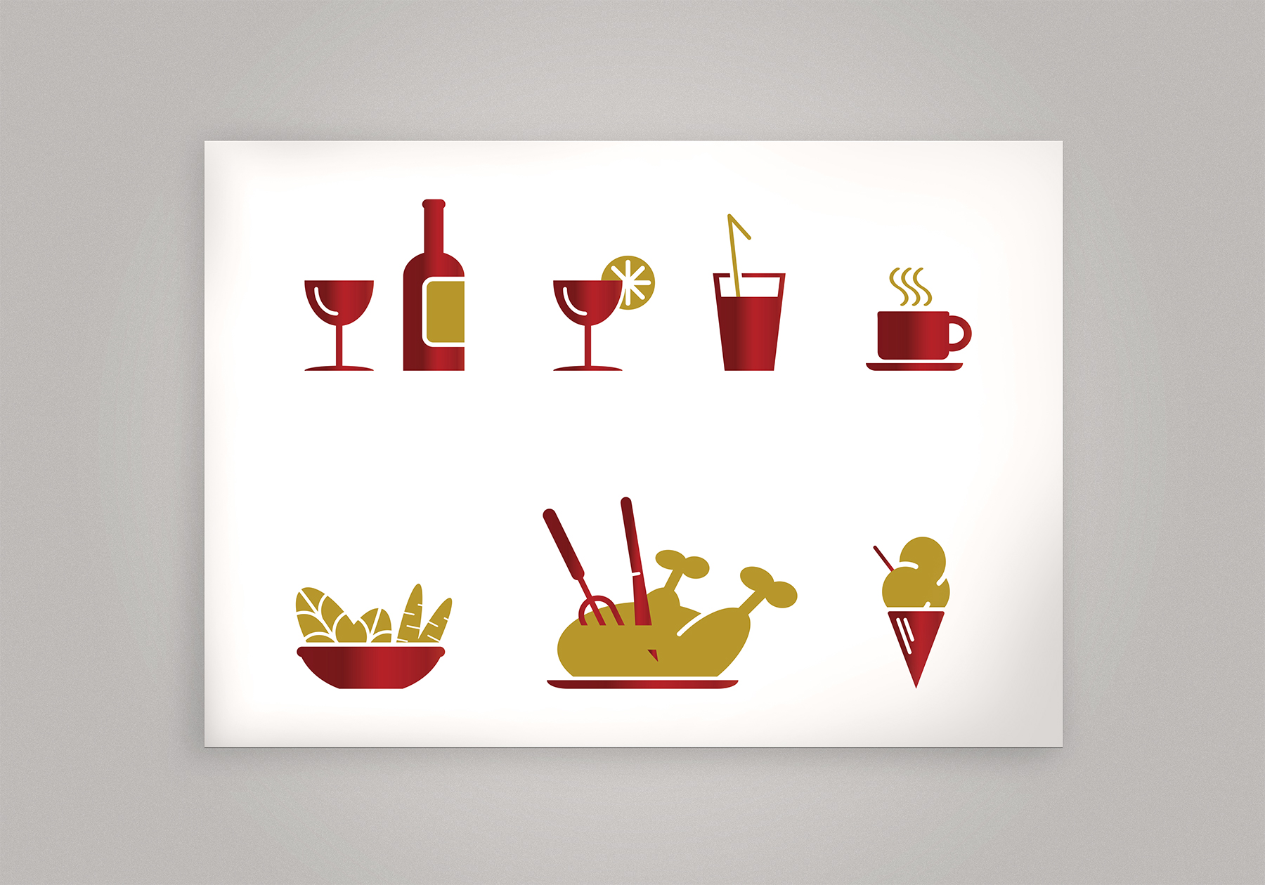 qda design portfolio: referenz food icons adobe illustrator cc