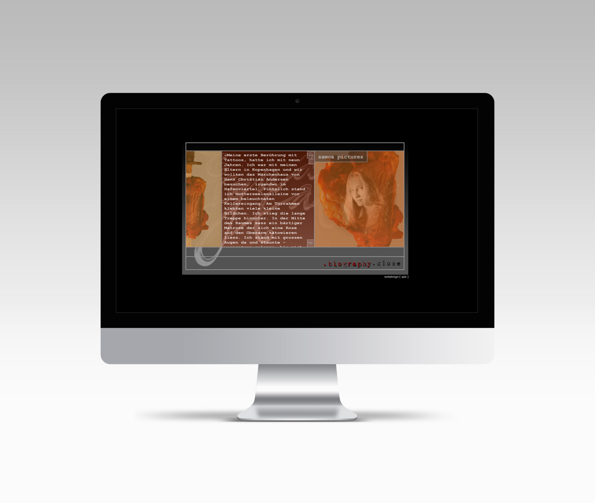 qda design portfolio: referenz: webseite von iguana tatau